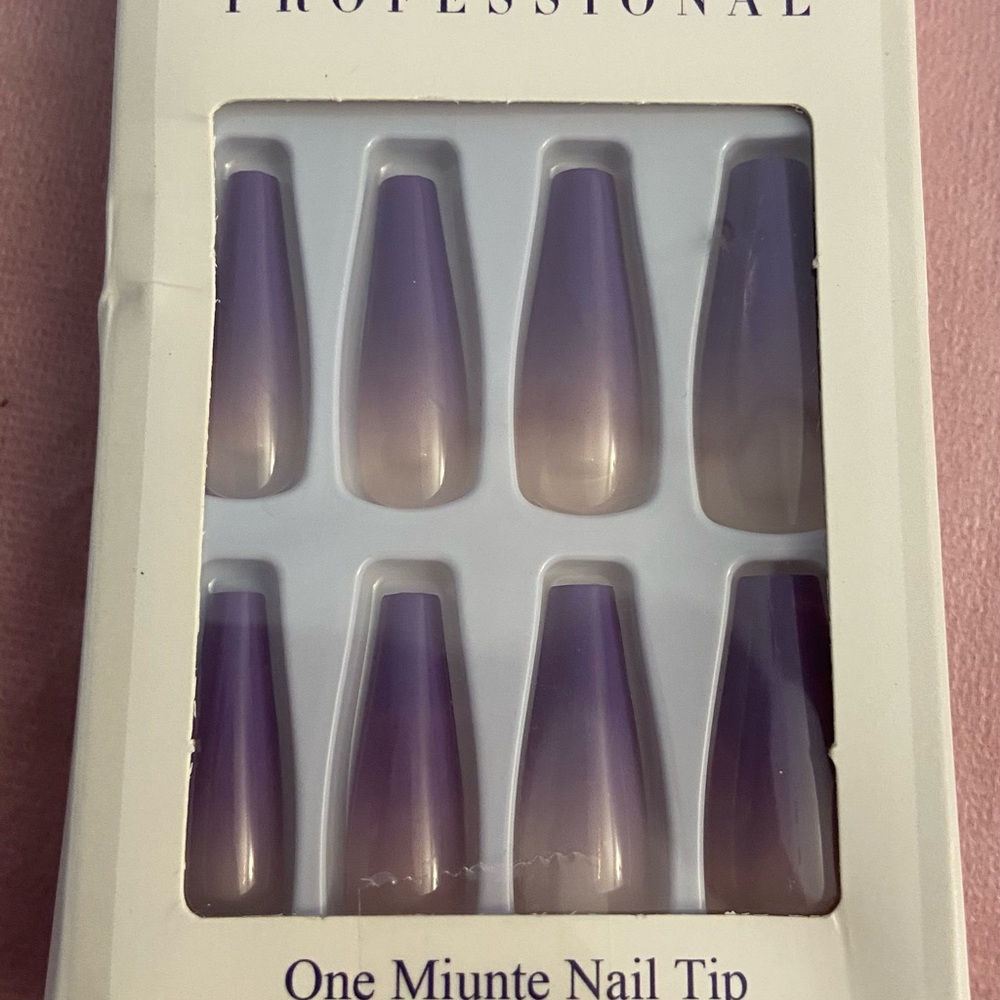 Purple Ombre Nail Tips